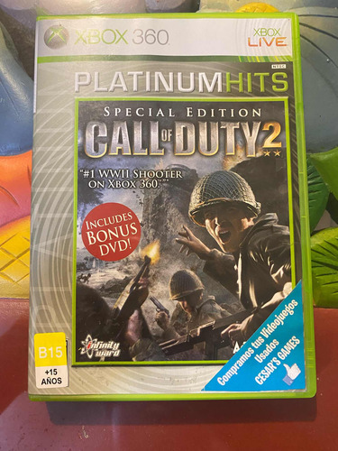 Call Of Duty 2 Xbox 360 (2 Discos) Completo