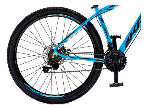 Bicicleta Aro 29 Krw Alumínio 21vel Freio Disco Suspensão S3 Cor Azul/preto