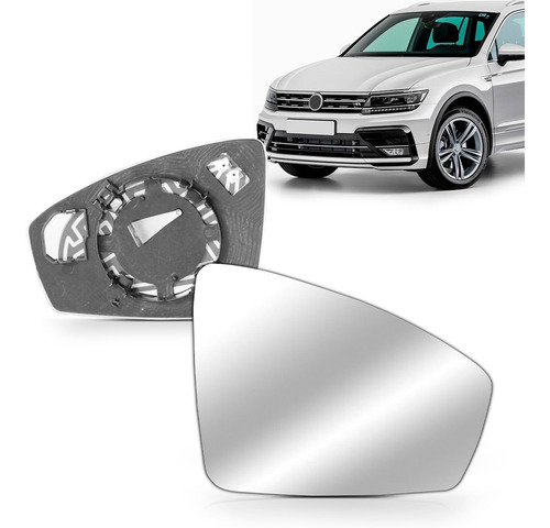 Par Lente Espelho Retrovisor Com Placa Tiguan 2018 19 20 21