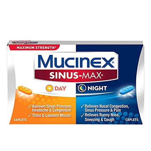 Mucinex Sinus-max Max Fuerza De Día Y Noche Cápsulas, 20ct