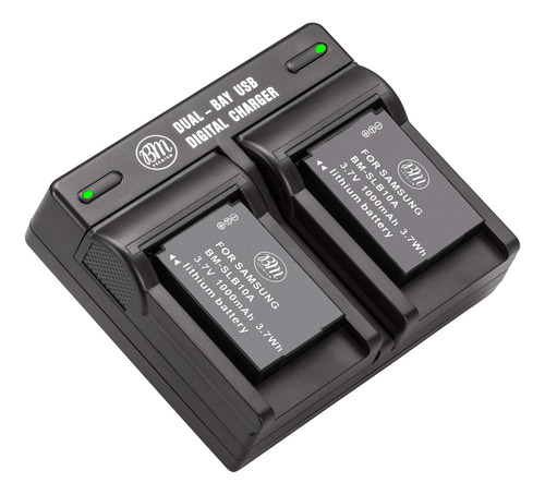 Bm Premium 2 Bateria Slb-10 Dual Cargador Para Samsung Ex2 F