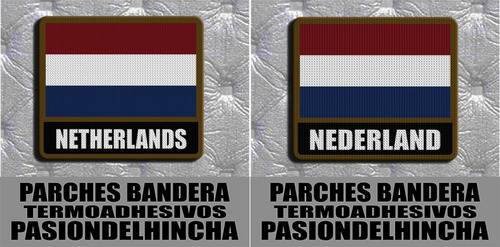 Parche Bandera Con Nombre Paises Bajos