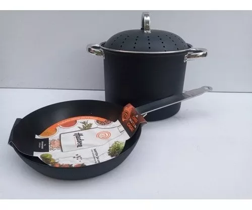 Sartén Acero De Carbono Con Antiadherente - 24 cm — Hudson Cocina