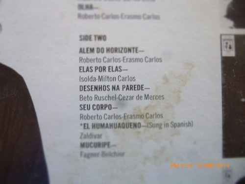 Vinilo Lp De Roberto Carlos Canta En Español-portugues (u480
