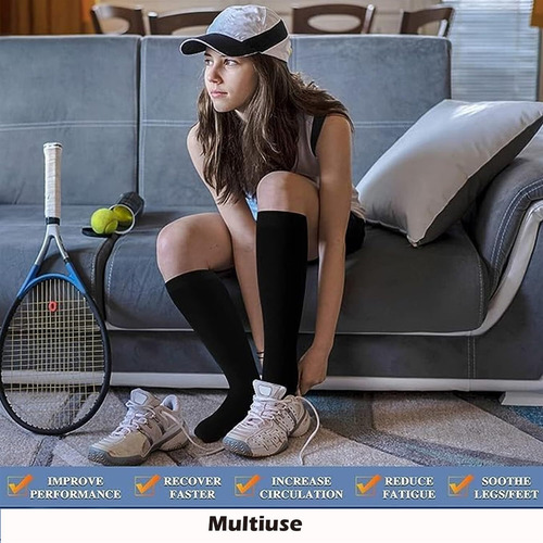 7 Pares Calcetines Compresión Para Mujeres Y Hombres Medias