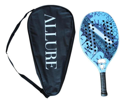 Raquete Beach Tennis Kevlar Pro 48 Furos Azul - Allure