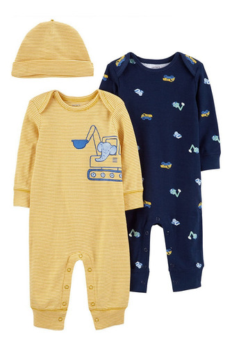 Carters Set 3 Piezas Osito-pijama Gorro 1n689410