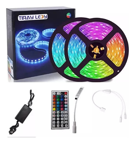 Tira De Led 10 Mts Rgb Teclas Luz Gamer Fuente 12v Cotrol 44