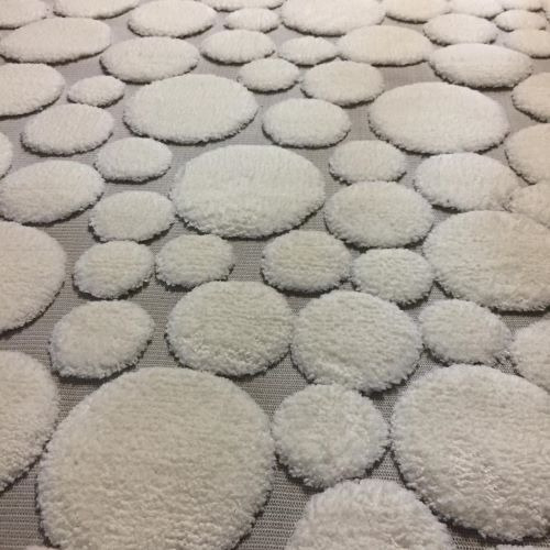 Tapete Decorativo Tejido Suave Burbujas Blanco 1.60x2.30mts