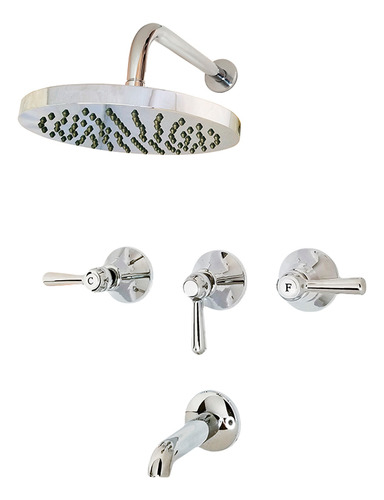 Imagen 2 de 8 de Griferia Lavatorio Bidet Ducha Aqualaf Itati Lever Ceramico