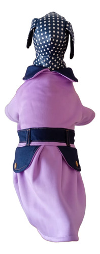 Abrigo Vestido Franela Polar Termico Para Perros |talla 3 Lila