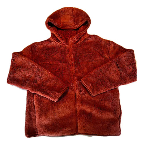 Chamarra Casual Termico Tipo Teddy Con Capucha Unisex
