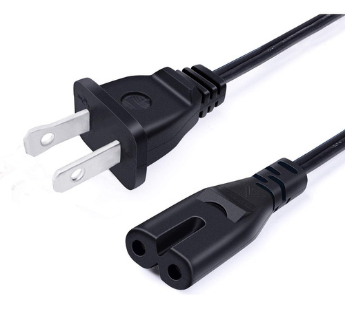 Ul 8ft 2 Prong Power Cord For Samsung Soundbar Subwoofer