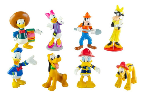 Figuras Pluto, Pato Donald, Goofy, Daisy, Clarabella