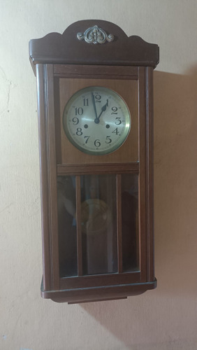 Antiguo Reloj Pared Pendulo Viejo Vintage No Funciona