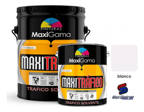 Maxitrafico Solvente Con Perla Blanco Galon - Maxigama
