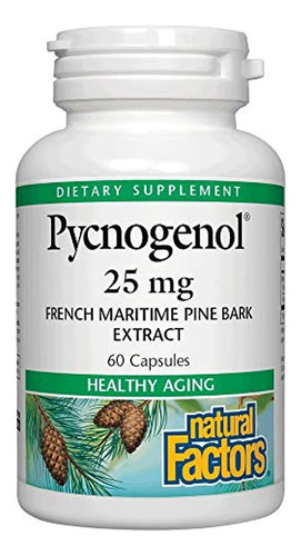 Factores Naturales, Pycnogenol 25 Mg, Apoyo Antioxidante Par