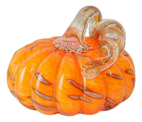 Figuras De Calabaza Naranja De Vidrio Soplado A Mano Crystal