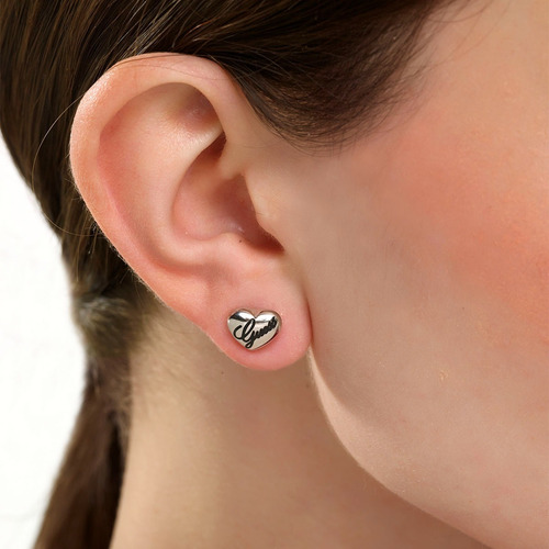 Imagen 3 de 5 de Aretes Para Mujer Guess Never Without Color Plata Ube28066
