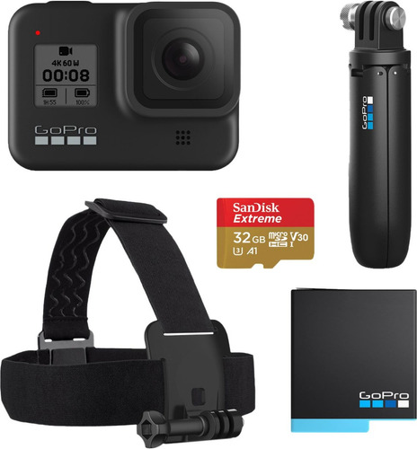 Camara Gopro Hero8 Black Retail Bundle 2 Pilas Y Accesorios