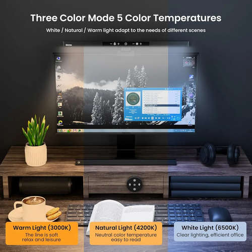 Lámpara Led Monitor Escritorio Barra Luz Notebook