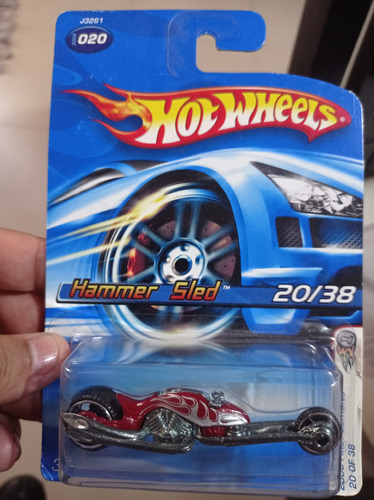 Hot Wheels 2006 Moto Hammer Sled Roja First Edition 7 