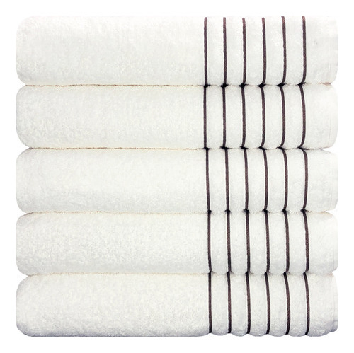Casa da Toalha 100% Algodão ComfortSoft Felpudo e Macio Essence - Gramatura 500 Kit 5 toalhas de banho Cor Brancas