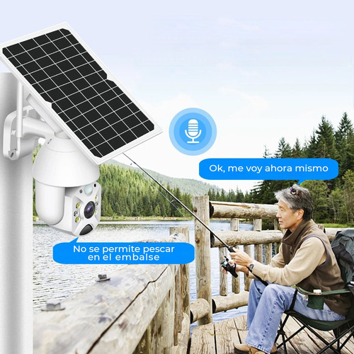 Camara Seguridad Domo Gpower Exterior Solar Inalambrica 1080