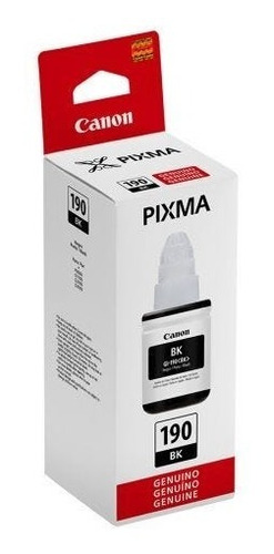 Canon Botella De Tinta Para Sistema Continuo Gi-190bk Negro 