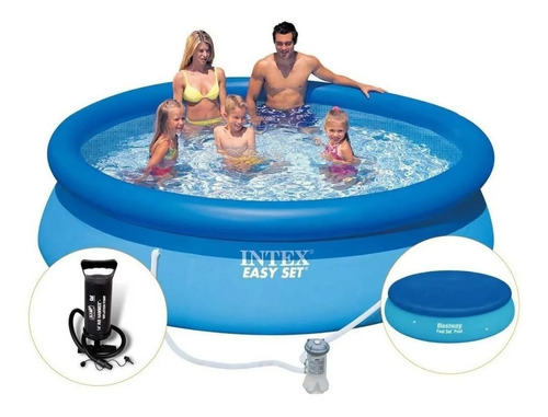 Kit Piscina Inflável Easy 3.853 Litros+bomba Filtrante Intex