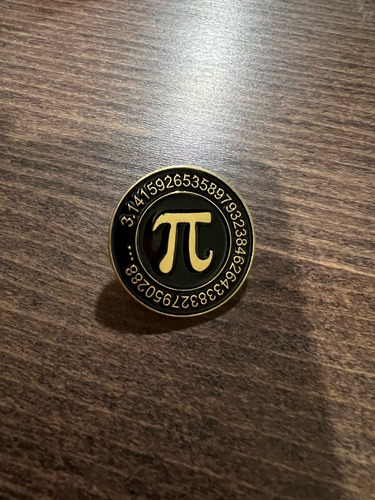 Pin Metálico Numero Pi 3.1416