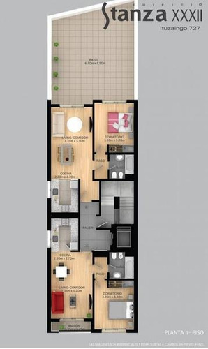 Imagen 9 de 16 de Departamento De 1 Dormitorio A La Venta En Excelente Zona. Rosario. Cerca De Universidades. Calidad Stanza