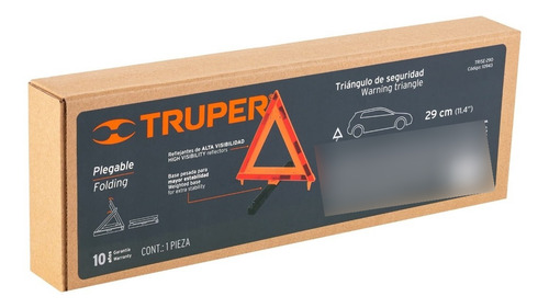 Triángulo De Seguridad De 29 Cm De Alto Con Estuche Plástico
