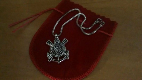 Imagem 3 de 6 de Corinthians Pulseira Com Medalha Em Prata 925