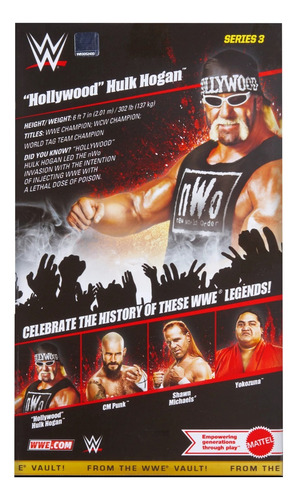 Boneco Wwe Hollywood Hulk Hogan Wrestlemania 18 Elite Series
