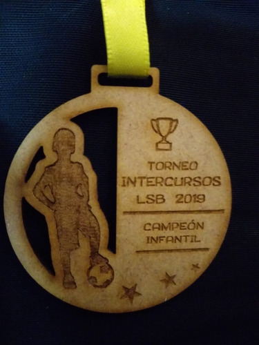 Medallas 3mm Mdf Grabado Mate En Láser Trofeos