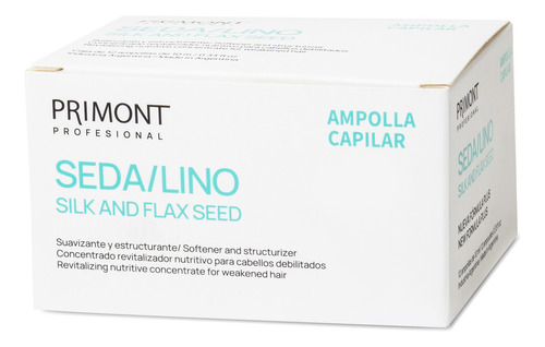 Primont Seda Lino Caja X12 Ampollas Capilar Suavizante 3c