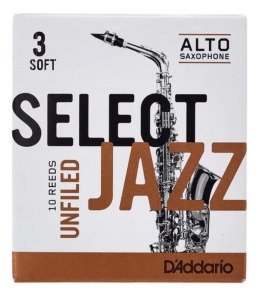 Palheta Para Sax Alto Select Jazz Unfiled Rrs10 Asx3s