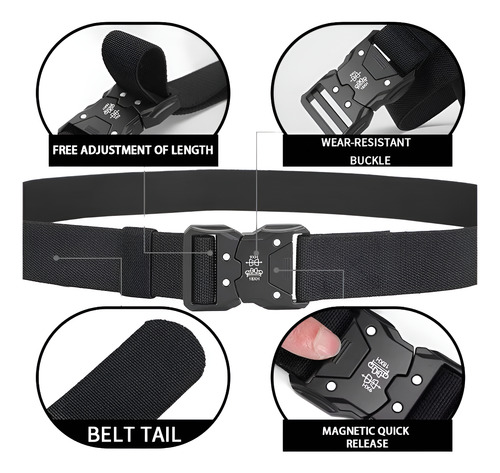 Cinturon Tactico Militar Metal Cinturon Libracion Rapida Hx6