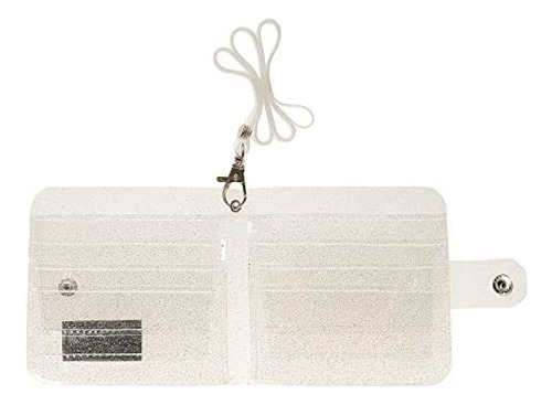 Cartera Transparente Para Mujer, Monedero Plegable Con Cordó