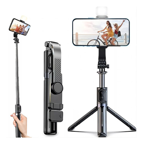 Yan Palo Selfie Trípode Con Luz Selfie Stick Bluetooth