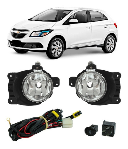 Kit Farol Milha Auxiliar Neblina Chevrolet Gm Onix 2011/13