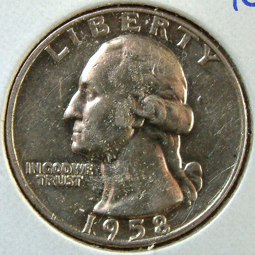 1958 D Washington Quarter 25c Centavo Ms Proof Eeuu Ringking