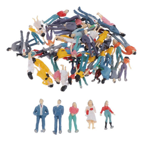 Conjunto De 50 Miniaturas De Pessoas Para Maquetes