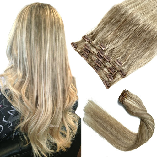 Extensiones De Pelo Humano Con Clip, 7 Piezas, 2.47 oz, Sedo