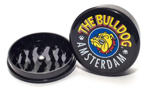 Moledor (grinder) Plástico The Bulldog  Amsterdam Negro