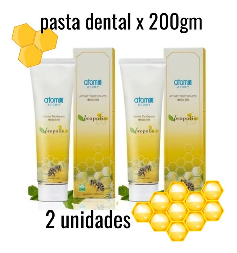 2 Pasta Crema Dental 200gm Atom - g a $105