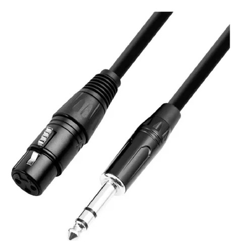 Cable Audio Canon Xlr Hembra A Plug 6.5 Stereo 5 Metros