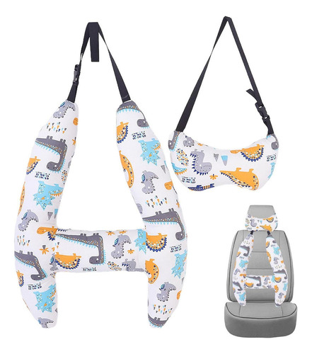 Soporte Para La Cabeza Asiento Automóvil Forma H Para Niños Color Dinosaurio