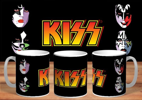 Taza De Plastico Kiss Bandas De Rock Personalizada